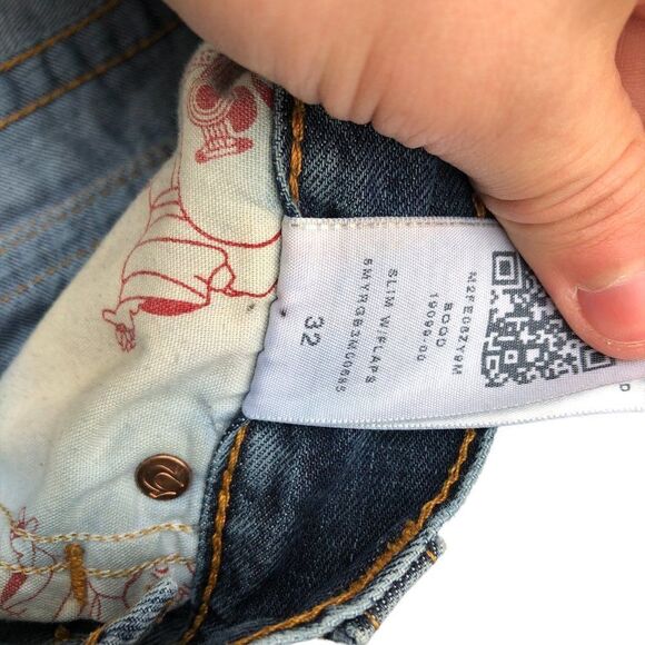 True Religion Jeans Size 32 SLIM Flap T Blue - Picture 6 of 10